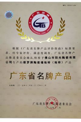 活动 | 维罗生态砖荣获“标准化良好行为证书”及“广东省名牌产品"殊荣